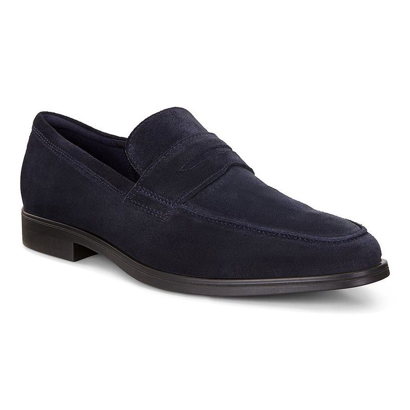 Zapatos Slip-On Ecco Melbourne Para Hombre,Azules,371096-RSG